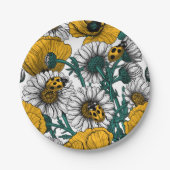 Assiettes En Carton La prairie en jaune (Devant)