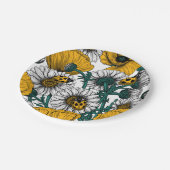 Assiettes En Carton La prairie en jaune (Angle)