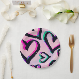 Assiettes En Carton La Saint-Valentin