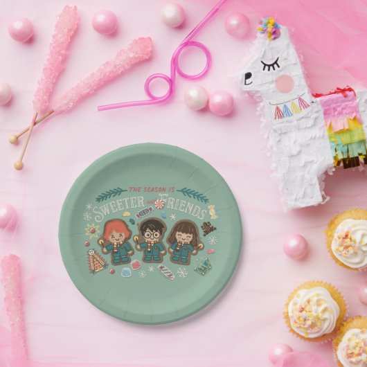 Assiettes En Carton La saison est plus douce avec les amis (Fête)