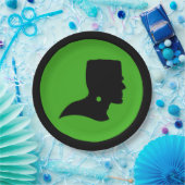 Assiettes En Carton La silhouette du monstre Frankenstein (Fête)