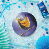 Assiettes En Carton La sorcière de poulet sur le Broomstick (Fête)