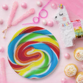 Assiettes En Carton La sucrerie d'arc-en-ciel tourbillonne les plaques (Fête)
