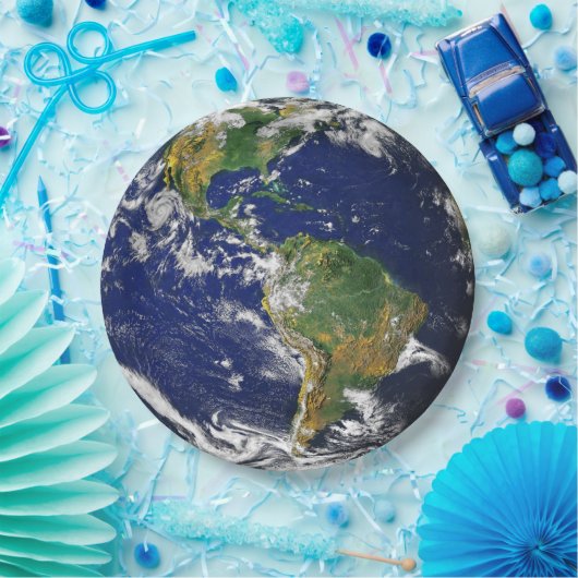 Assiettes En Carton La TERRE des plaques à papier faites sur commande (Fête)