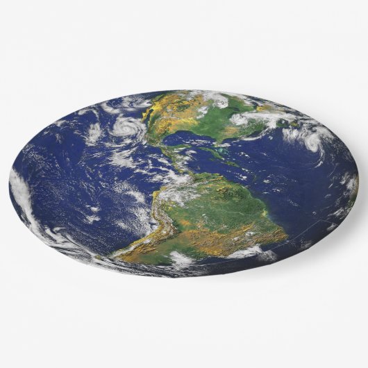 Assiettes En Carton La TERRE des plaques à papier faites sur commande (Angle)