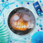 Assiettes En Carton La tête Jack-o-Lantern d'un cavalier sans tête (Fête)