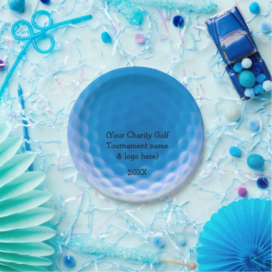 Assiettes En Carton La texture de boule de golf embrève (Fête)