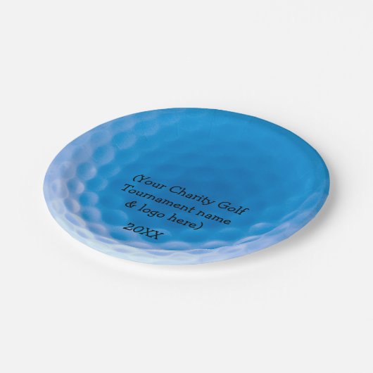 Assiettes En Carton La texture de boule de golf embrève (Angle)