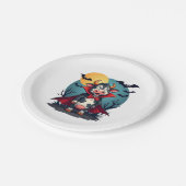 Assiettes En Carton La vache Dracula se lève (Angle)