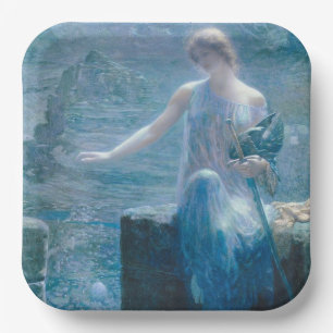 Assiettes En Carton La Veillée de Valkyrie (Dame élégante dans un chât