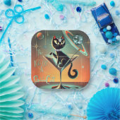 Assiettes En Carton La Vie D'Un Chat De Femme De Chaussure (Fête)