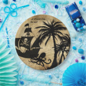 Assiettes En Carton La vie d'un pirate pour moi bateau en mer (Fête)