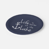 ASSIETTES EN CARTON LA VIE EST MEILLEURE AU LAC (Angle)