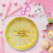 Assiettes En Carton La Vie Vous Donne Une Citation De Citron (Fête)