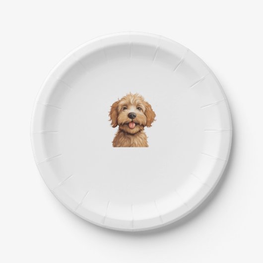 Assiettes En Carton Labradoodle australien (Devant)