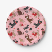 Assiettes En Carton Labradoodle / Goldendoodle Valentine Motif (Devant)