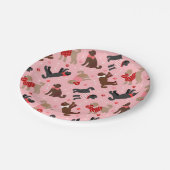 Assiettes En Carton Labradoodle / Goldendoodle Valentine Motif (Angle)