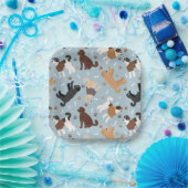 Assiettes En Carton Labradoodle / Os et pattes Goldendoodle (Fête)