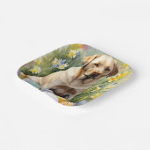 Assiettes En Carton Labrador avec oeufs de Pâques (Angulaire)