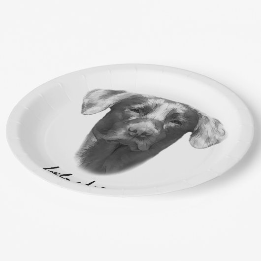 Assiettes En Carton Labrador Chien attrayant (Angle)