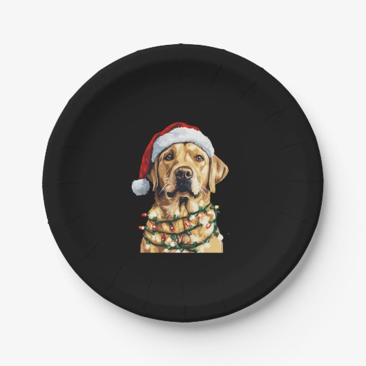 Assiettes En Carton Labrador Retriever Dogs Tree Christmas Sweater Xma (Devant)