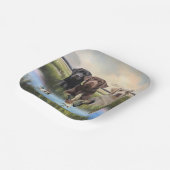 Assiettes En Carton Labrador Retrievers, (Chasse aux chiens) (Angulaire)