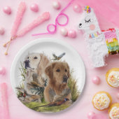 Assiettes En Carton Labrador Retrivers avec faisan, Art (Fête)