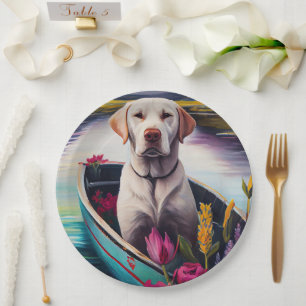 Assiettes En Carton Labrador sur une pagaie : Une aventure panoramique