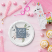 Assiettes En Carton Lac Misty | Dusty Floral Toujours pour toujours Mo (Fête)