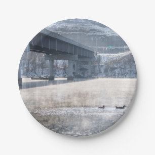 Assiettes En Carton Lac Taneycomo Foggy Winter Fishing