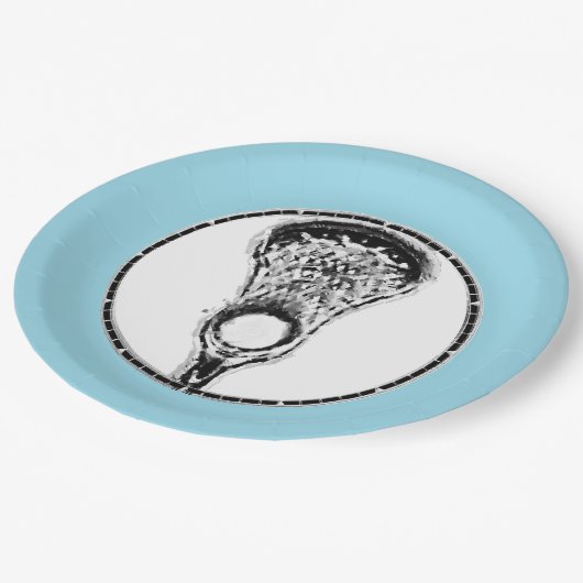 Assiettes En Carton Lacrosse Party, événement (Angle)