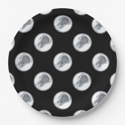 Assiettes En Carton Lacrosse Sports (Devant)