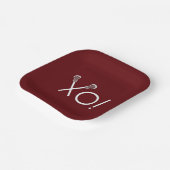 Assiettes En Carton Lacrosse Team Maroon (Angulaire)