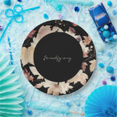 Assiettes En Carton L'Action d'Ami Feuilles D'Automne Noir Thanksgivin (Fête)