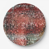 Assiettes En Carton Ladrilho vermelho manchado com tinta spray (Devant)