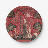 Assiettes En Carton Lady and Unicorn Medieval Tapestry Touch (Devant)