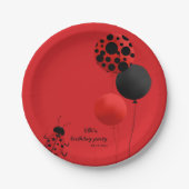 Assiettes En Carton Lady Bird-Bug-Balloons à thème Anniversaire (Devant)