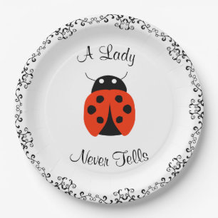 Assiettes En Carton Lady Bug - Une Dame Ne Dit Jamais Personnalisé