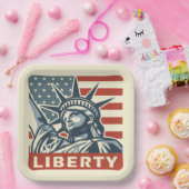 Assiettes En Carton Lady Liberty (Fête)