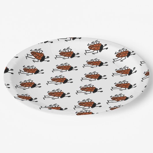 Assiettes En Carton Ladybug (Angle)