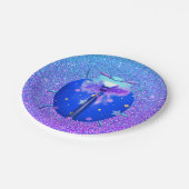 Assiettes En Carton Ladybug bleu étoile jolie parties scintillant look (Angle)