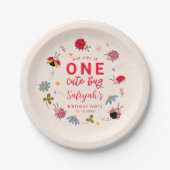 Assiettes En Carton Ladybug fête d'été 1er anniversaire (Devant)