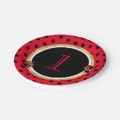 Assiettes En Carton Ladybug Pois mignonne fille 1er anniversaire fête (Angle)