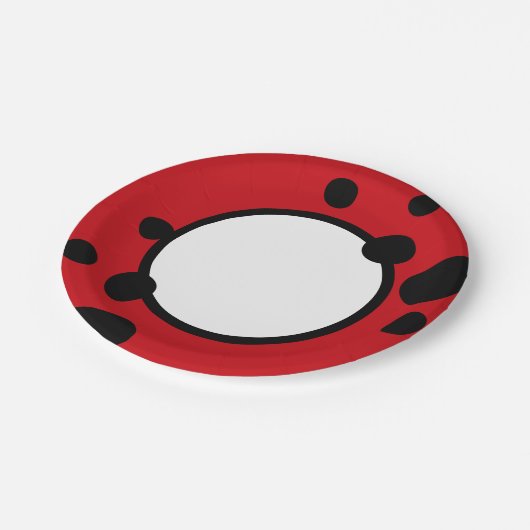 Assiettes En Carton Ladybug Spots Party (Angle)