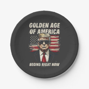 Assiettes En Carton L'âge d'or de l'Amérique commence maintenant Trump