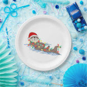 Assiettes En Carton laide noël santa claus otter (Fête)