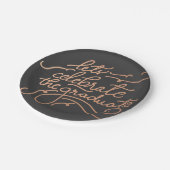 Assiettes En Carton Laisse célébrer reçoivent un diplôme le manuscrit (Angle)