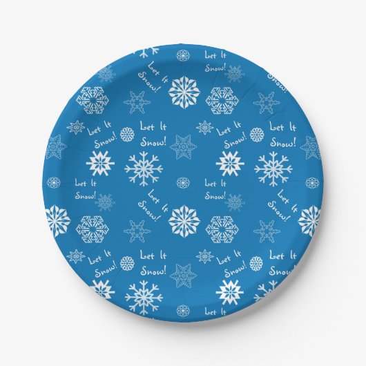 Assiettes En Carton Laisser Bleu Neige (Devant)