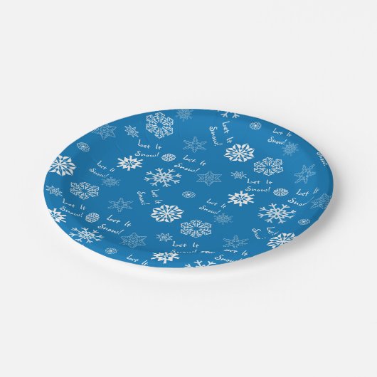 Assiettes En Carton Laisser Bleu Neige (Angle)