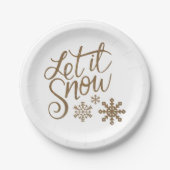 Assiettes En Carton Laisser Il Neige Plaques De Papier (Devant)